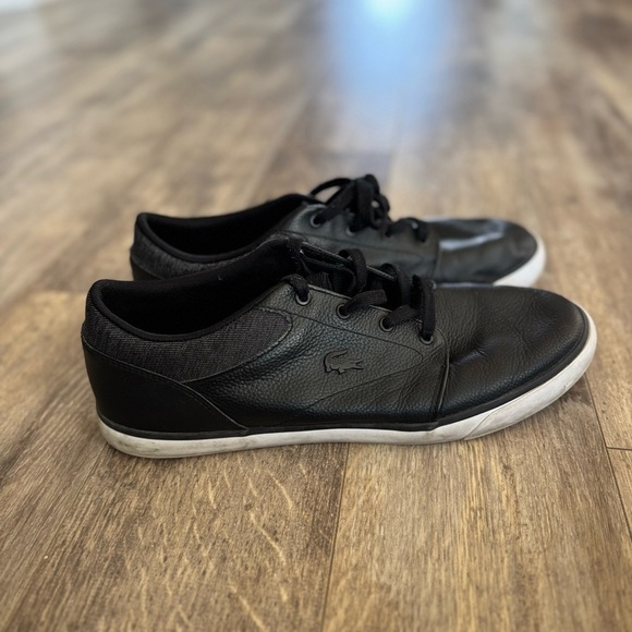 Lacoste Minzah Low-Profile Black Faux-Leather Sneakers - Picture 8 of 10